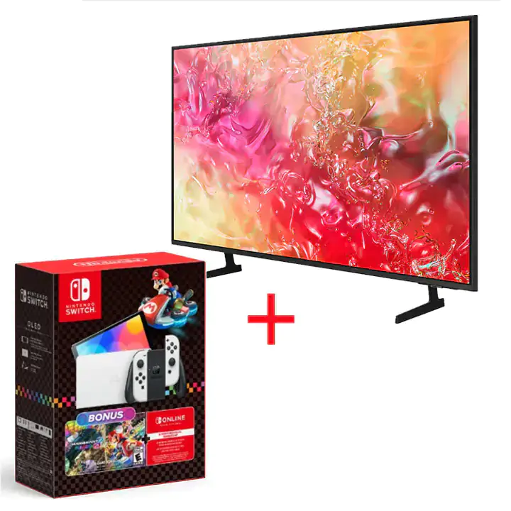 Samsung 60” TV & Nintendo Switch OLED Mario Kart 8 Bundle