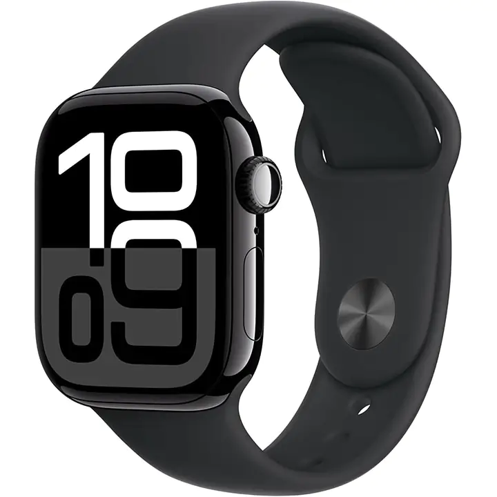 Apple Watch Series 10 46mm Jet Black with Black Sport Band - M/L