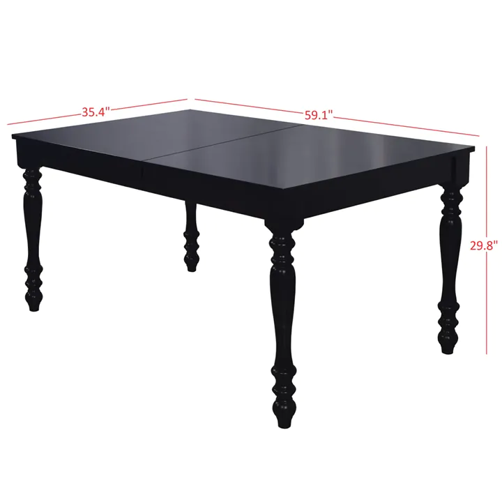 Sturdy 7-Piece Wood Dining Set with Upholstered Chairs & Nailhead Trim