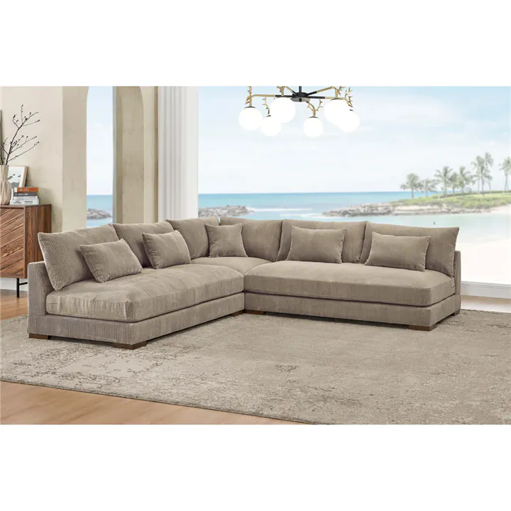 Spacious Corduroy Modular Sectional – Cozy, Sturdy & No Tools Needed