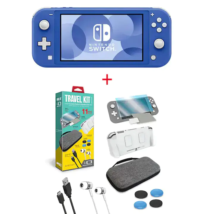 Nintendo Switch Lite BB21746479 with Travel Kit Bundle