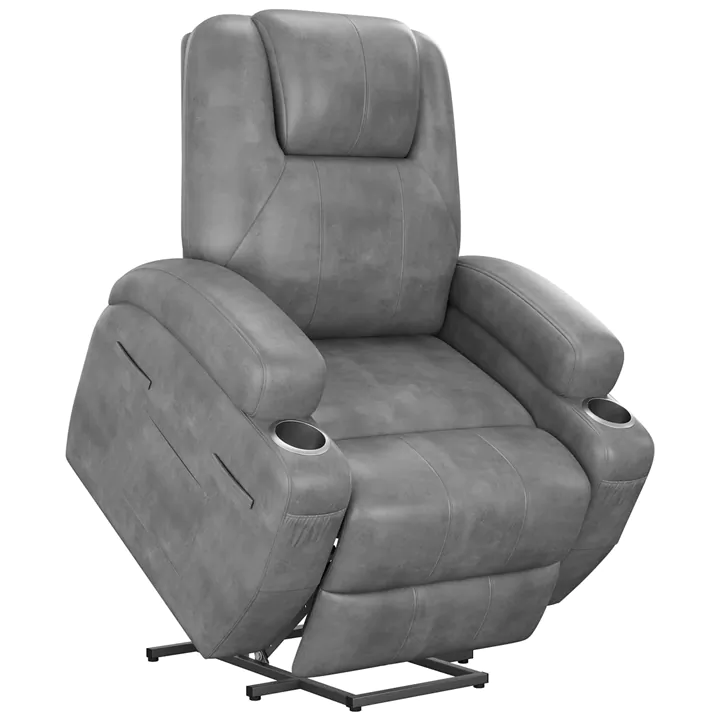 Dual-Motor Massage Power Lift Chair with Solid Steel Frame