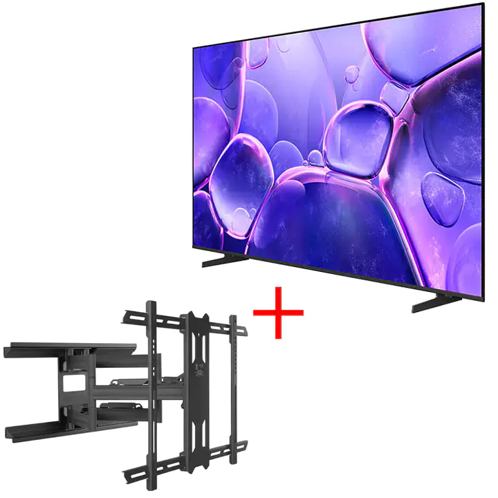 Samsung 65” UHD 4K Smart TV & Kanto Full Motion TV Mount Bundle