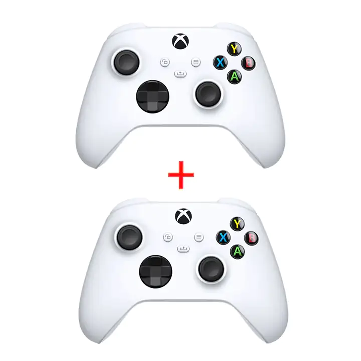 Two Xbox Wireless Controllers – Robot White