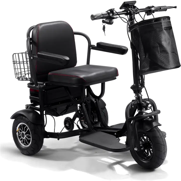 MotoTec Folding Mobility Electric Trike 48v 1000w Dual Motor Lithium B