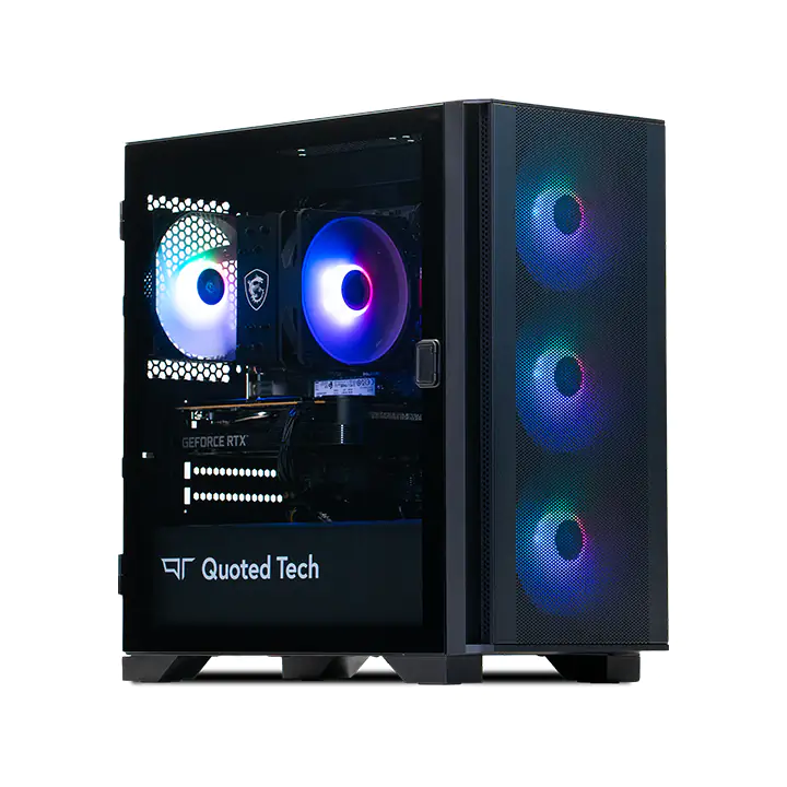 QT Shield Gaming Desktop Tower Ryzen 7 8700F RTX 5060 16GB 1TB WIN 11