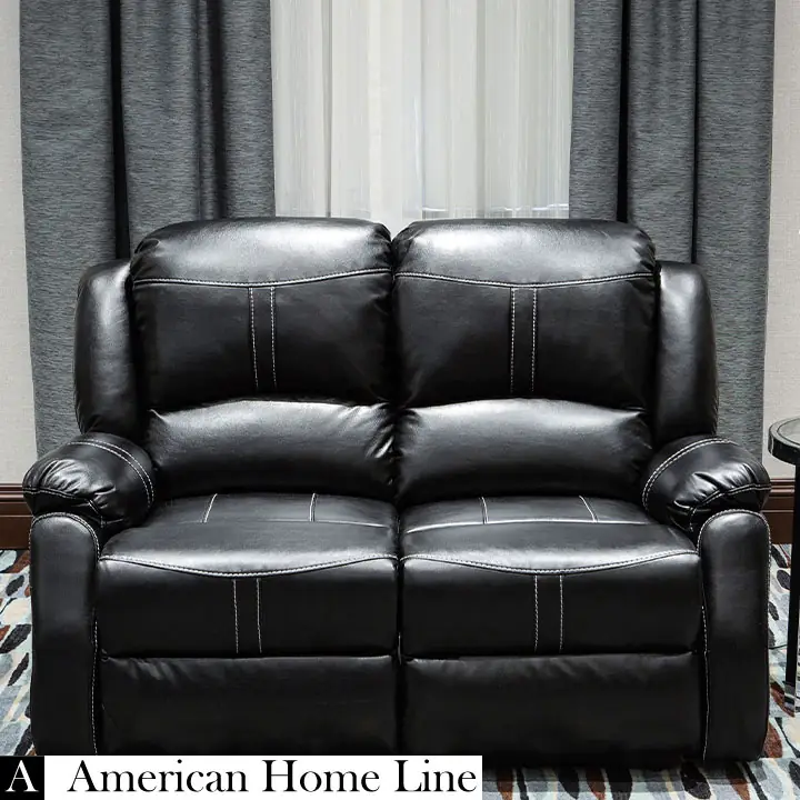 Lorraine Bel-Aire Deluxe Reclining Loveseat in Ebony