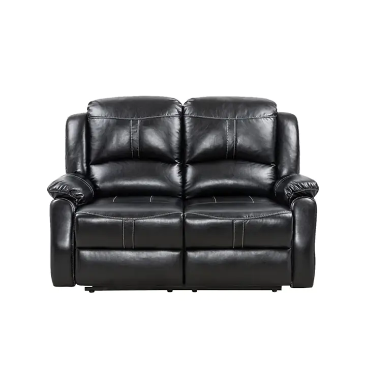 Lorraine Recliner Loveseat - Ebony Bonded Leather