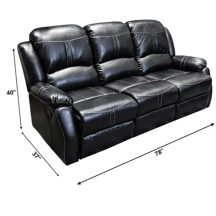 Lorraine Bel-Aire Deluxe  Reclining Living Room Set in Ebony  Includes: Sofa & Loveseat