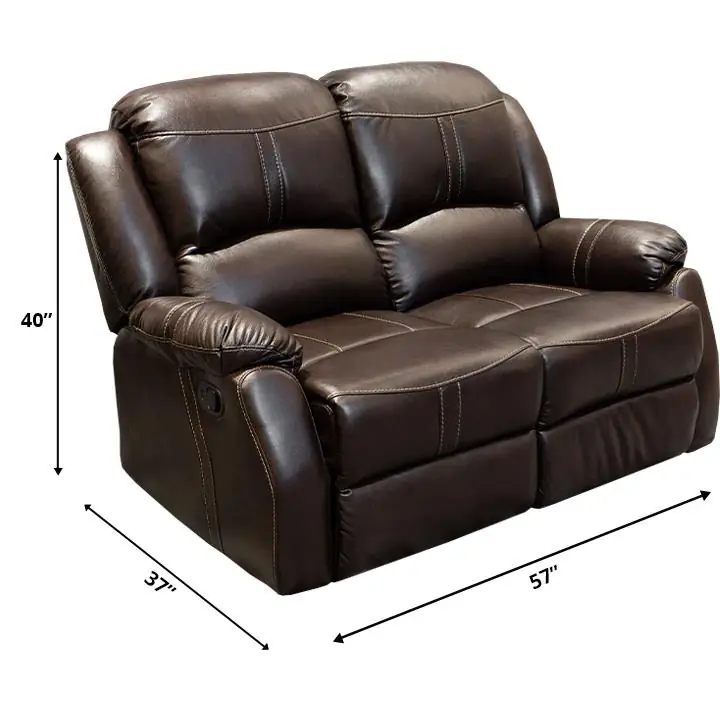 Lorraine Bel-Aire Deluxe  Reclining Living Room Set in Mocha Includes: Sofa & Loveseat