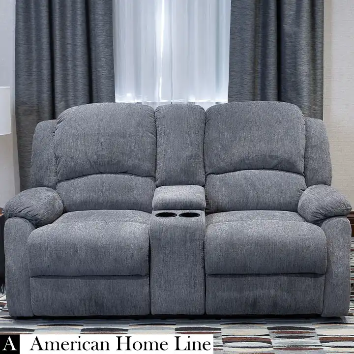 Crawford Luxury Recliner Loveseat in Gray