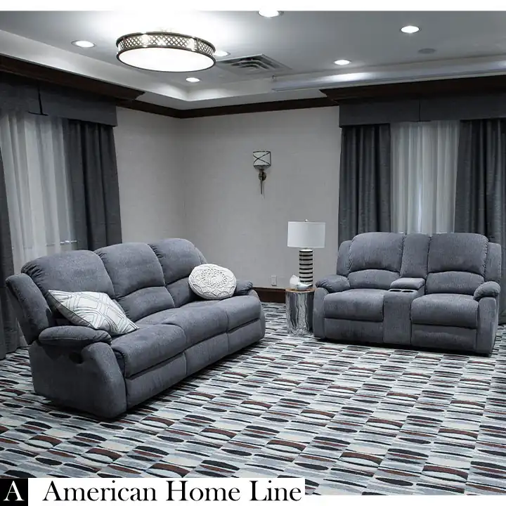 Crawford Luxury Recliner Set S/L in Gray