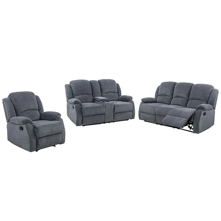 Crawford Recliner 3 Piece Livingroom Set - S/L/C in Gray