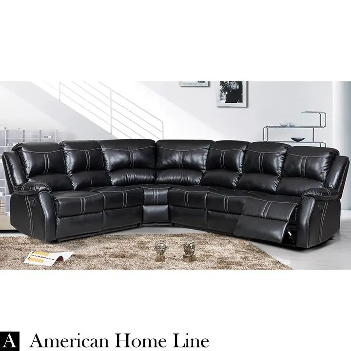 Lorraine Bel-Aire Deluxe Ebony Right Facing Reclining Sectional