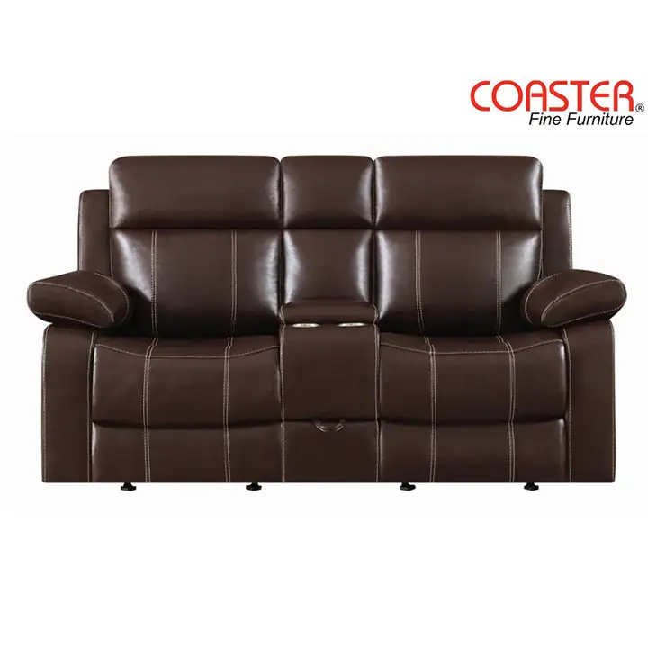 Myleene Glider Loveseat in Chestnut
