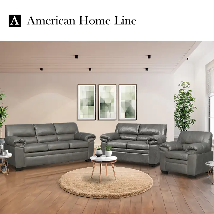 Jamieson Luxury 3PC Sofa Set Collection in Pewter