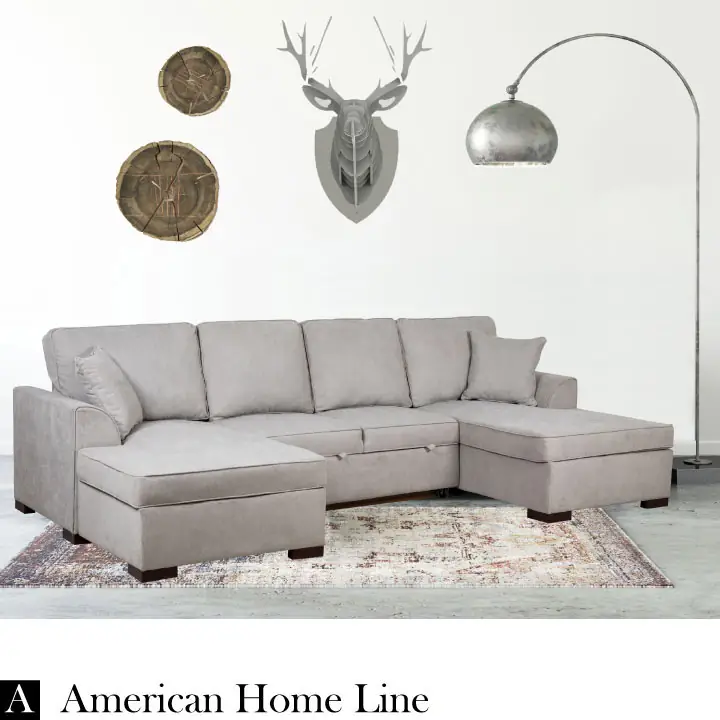 Hannah Luxury Double Chaise Sectional & Sleeper