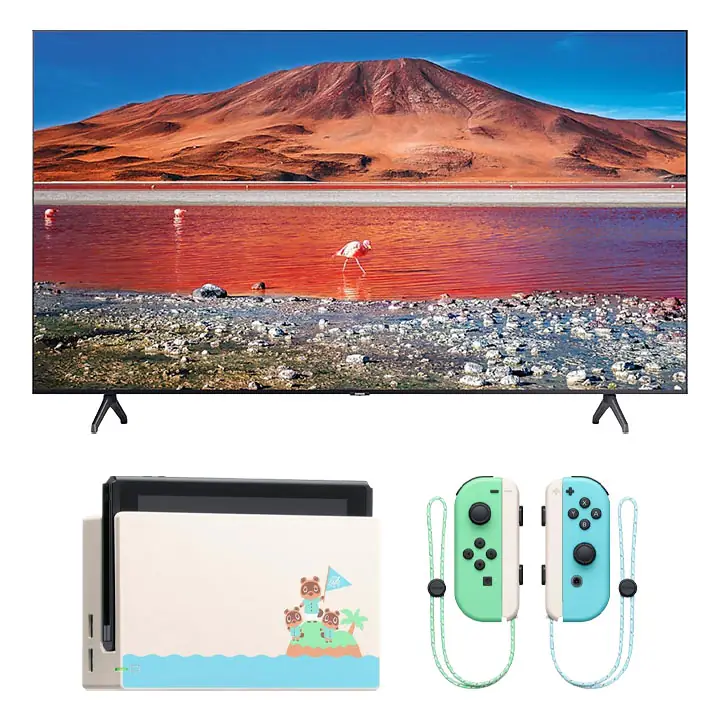 Samsung 65" TU7000 Smart 4K TV & Nintendo Switch Animal Crossing