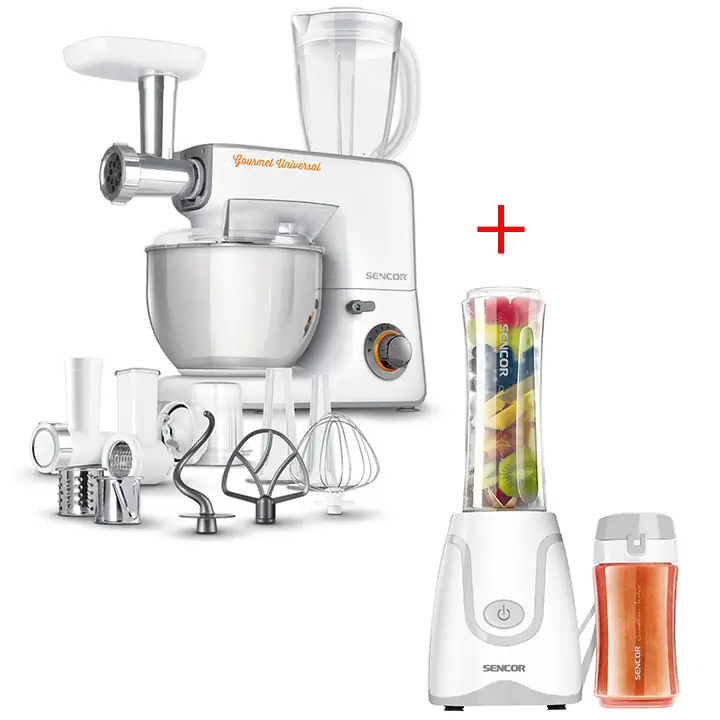 Sencor 3700WH Stand Mixer in White & Smoothie Maker Bundle