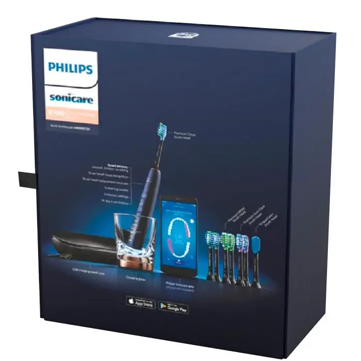 Philips Sonicare - DiamondClean Smart 9700 Rechargeable Toothbrush - Lunar Blue