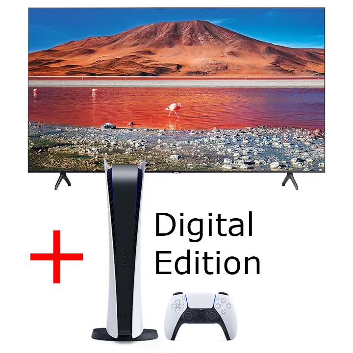 Samsung 65" TU7000 UHD 4K Smart TV & PS5 Digital Gaming Console
