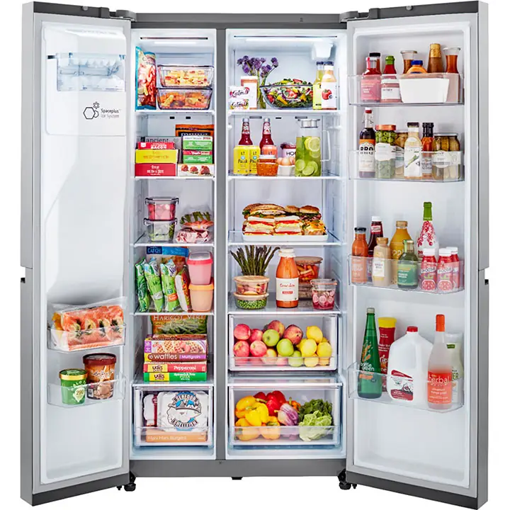 LG 27.2 cu. ft. Side by Side Refrigerator with SpacePlus Ice - PrintProof Stainless Steel