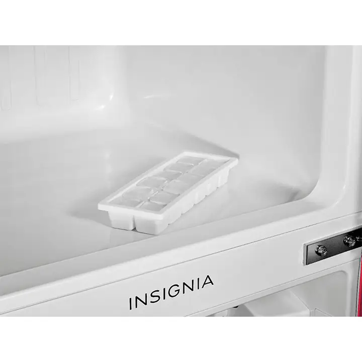 Insignia Retro 3.1 cu. ft. Mini Fridge with Top Freezer - Hot rod red